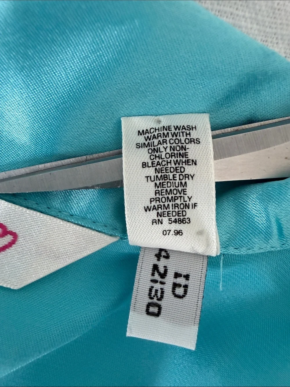 Vintage 90s Victoria’s Secret Satin Nightshirt Aqua Blue Slip Dress L Y2K